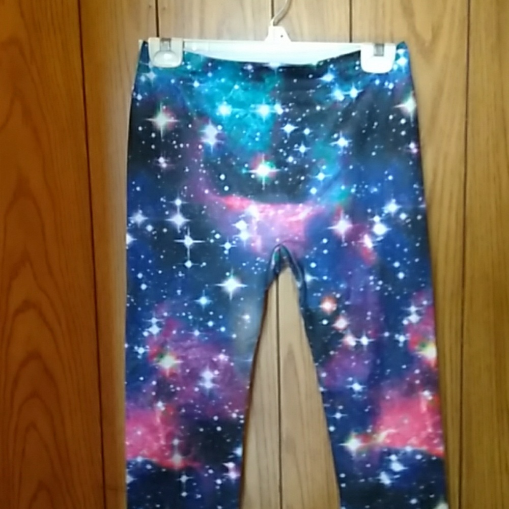 Girls size 11-13 large Galaxy print leggings